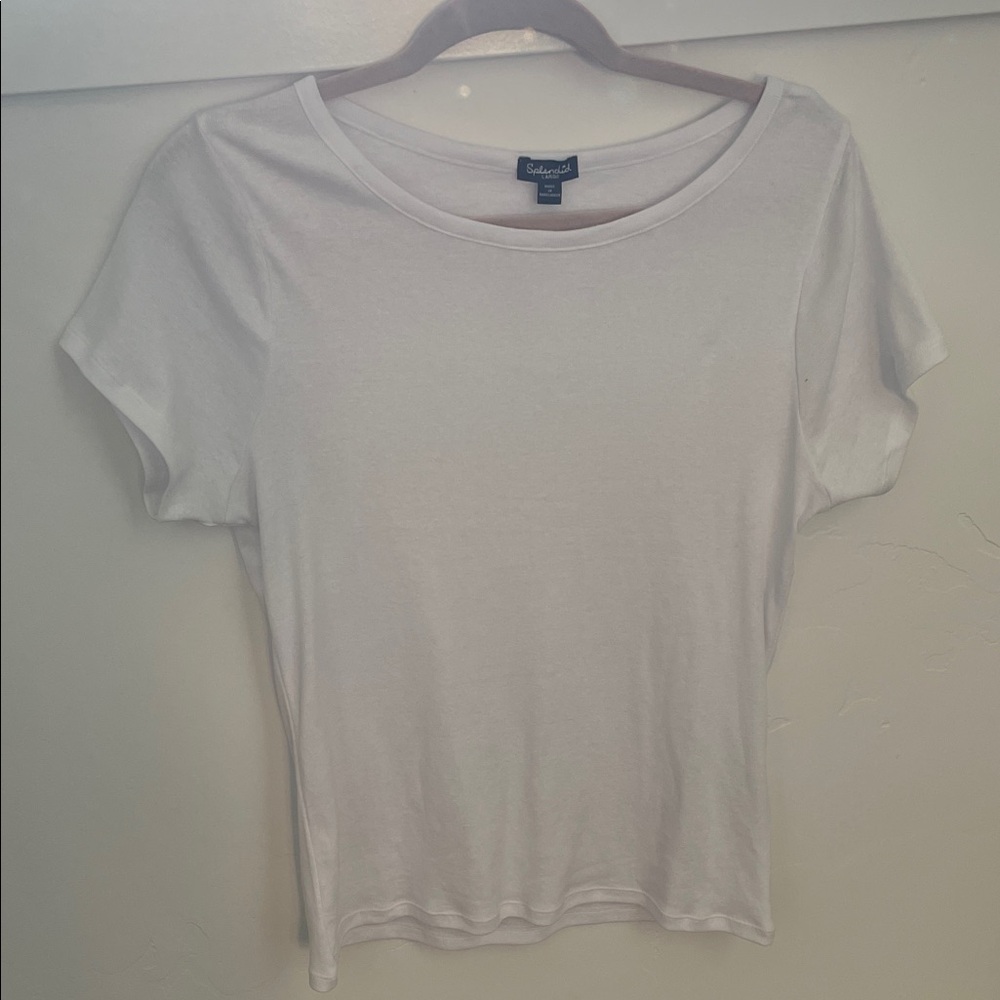 Splendid Classic White Short Sleeve Tee